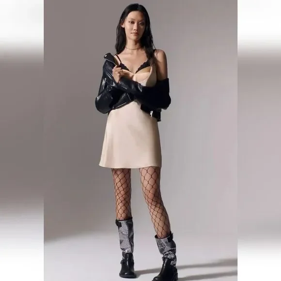 - Anthropologie color block satin dress short NWT - Picture 5 of 6